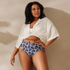Neon Skull Sport High - Waisted Bikini Bottom - Goth Cloth Co.3278217_12042