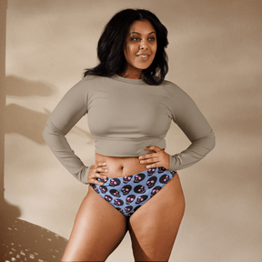 Neon Skull Sport High - Waisted Bikini Bottom - Goth Cloth Co.3278217_12042