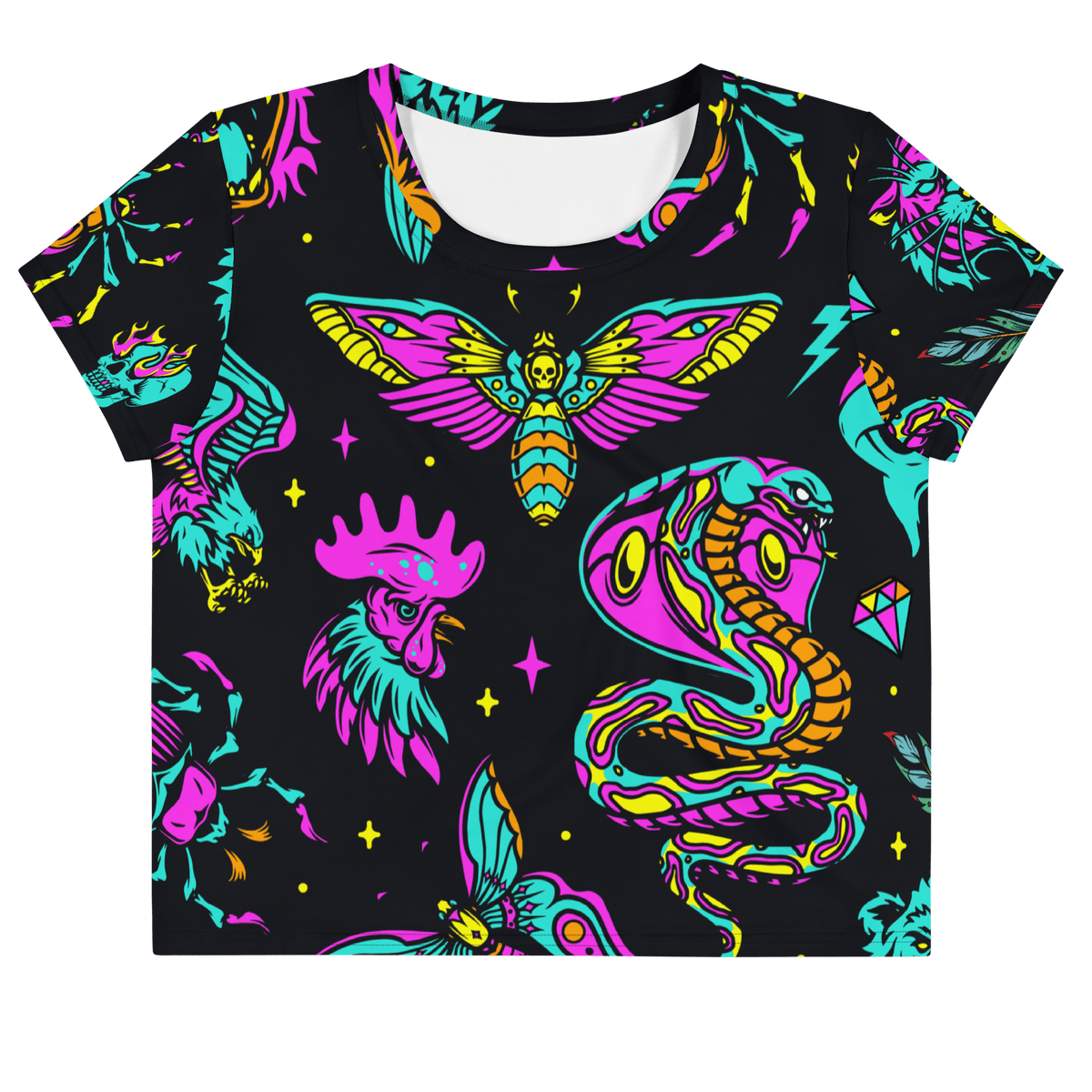 Neon Traditional Crop Top - Goth Cloth Co.9219322_9340