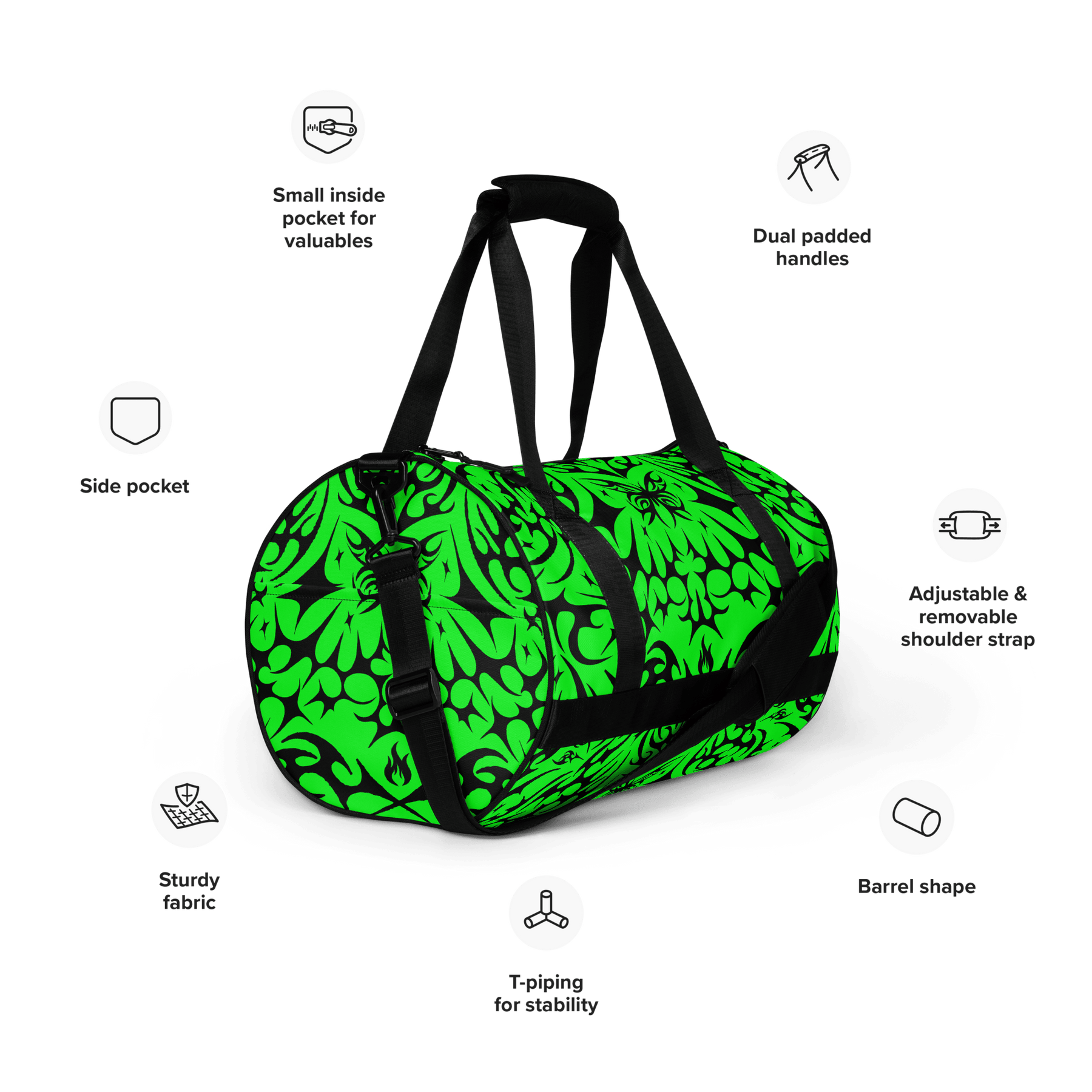 Neon Tribal Duffle Bag - Goth Cloth Co.gymwear9432463_15155