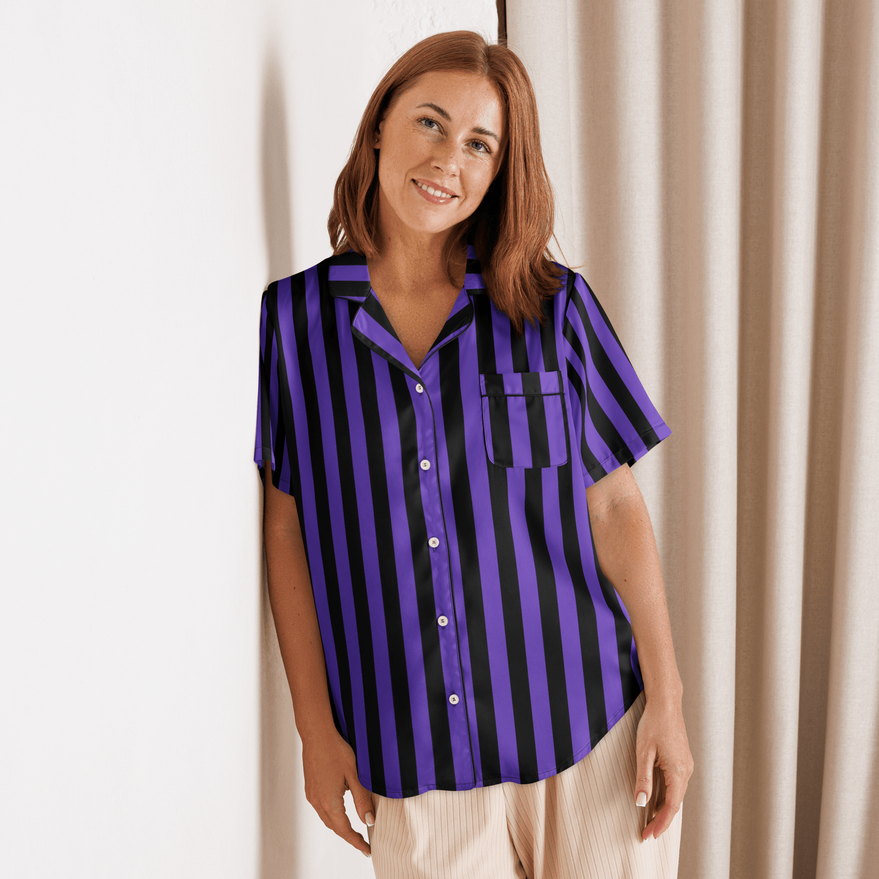 Nevermore Days Silky Pajama Top - Goth Cloth Co.9539081_20964