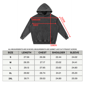 No Kings No Gods Snow Wash Fleece Oversize Hoodie (READY TO SHIP) - Goth Cloth Co.