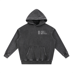 No Kings No Gods Snow Wash Fleece Oversize Hoodie - Goth Cloth Co.251219PODRB0423001