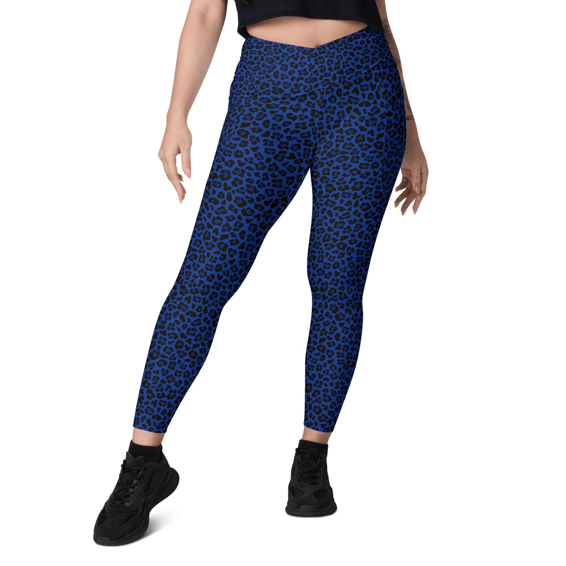 Noir Leopard Crossover Leggings with Pockets - Goth Cloth Co.8995625_14137