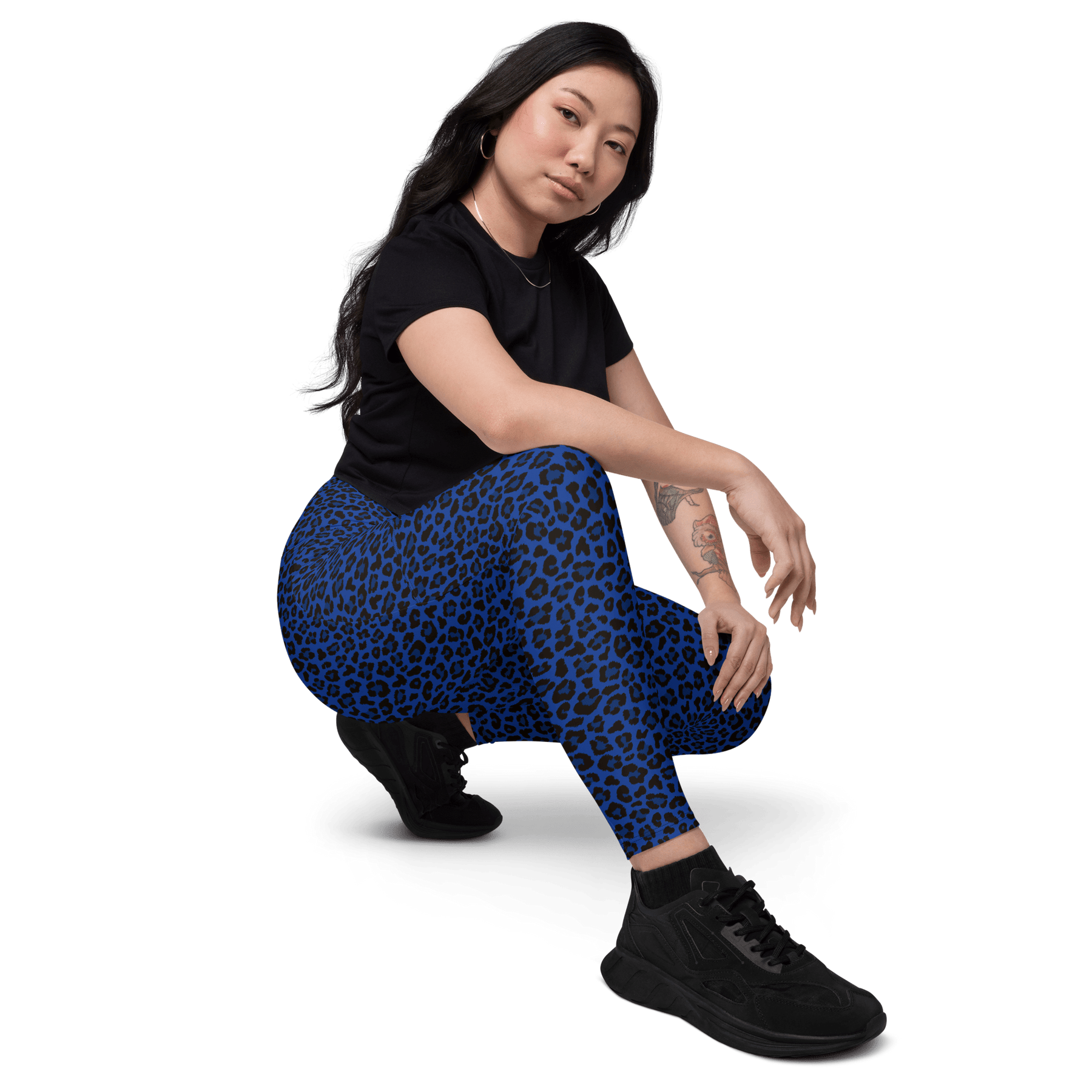 Noir Leopard Crossover Leggings with Pockets - Goth Cloth Co.8995625_14137