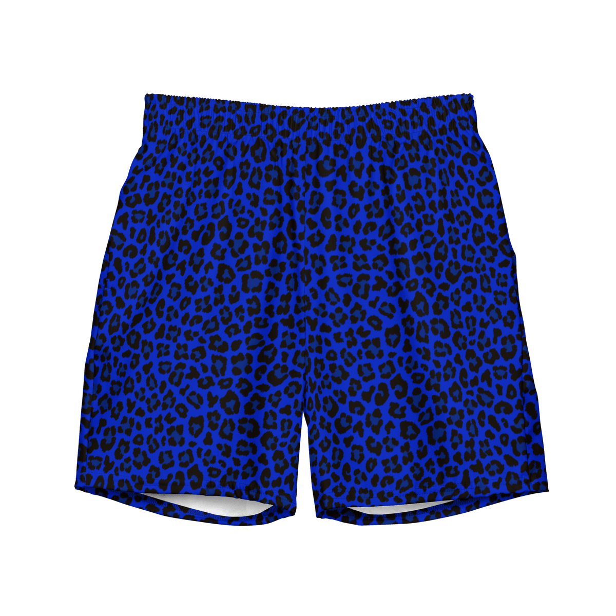 Noir Leopard Men's Lined Swim Trunks - Goth Cloth Co.2393421_14636