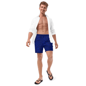 Noir Leopard Men's Lined Swim Trunks - Goth Cloth Co.2393421_14636