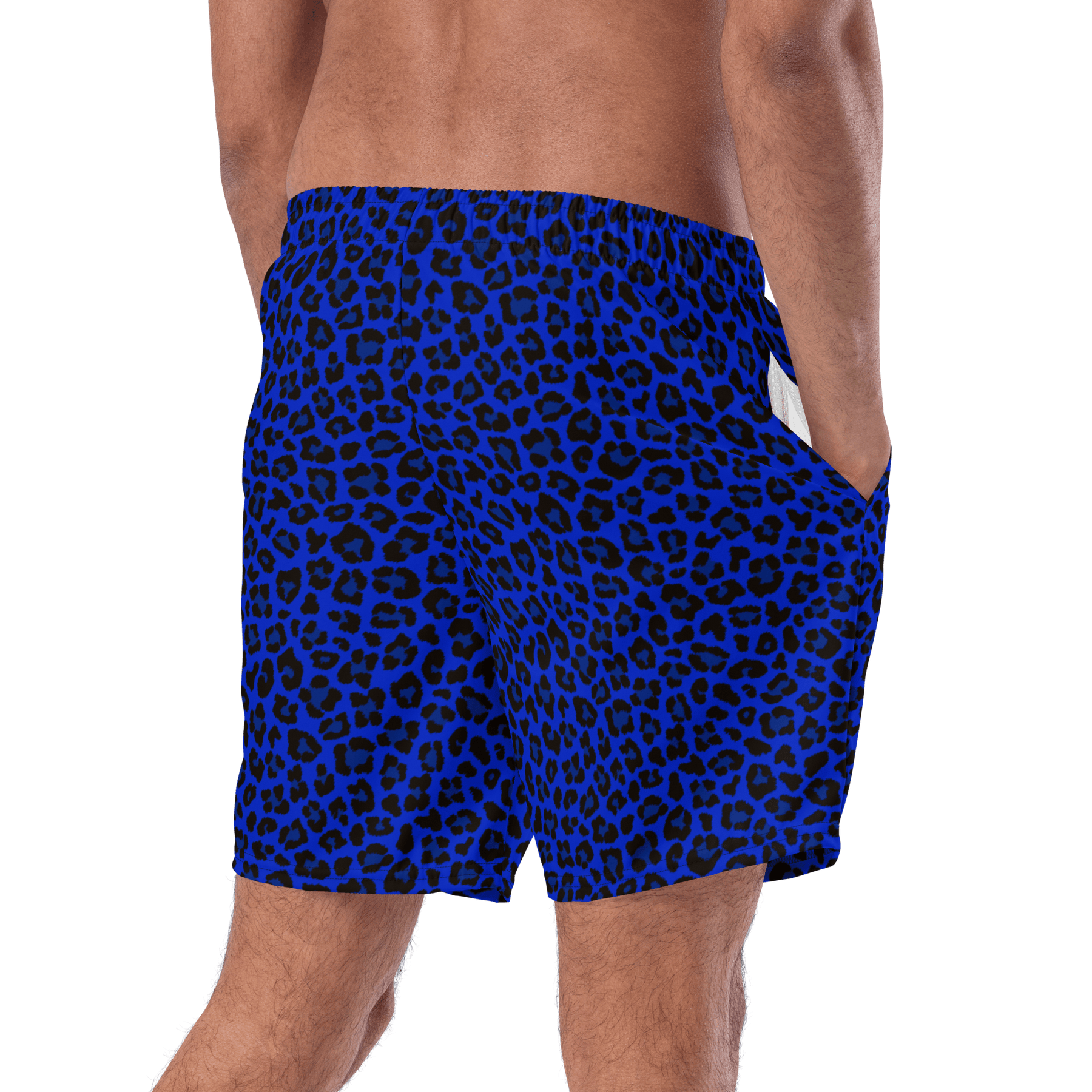 Noir Leopard Men's Lined Swim Trunks - Goth Cloth Co.2393421_14636