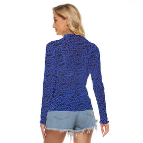 Noir Leopard Women's Long Sleeve Mesh Top - Goth Cloth Co.ADS-3WTXWC16-PFCUJ-FFFFFF-XS