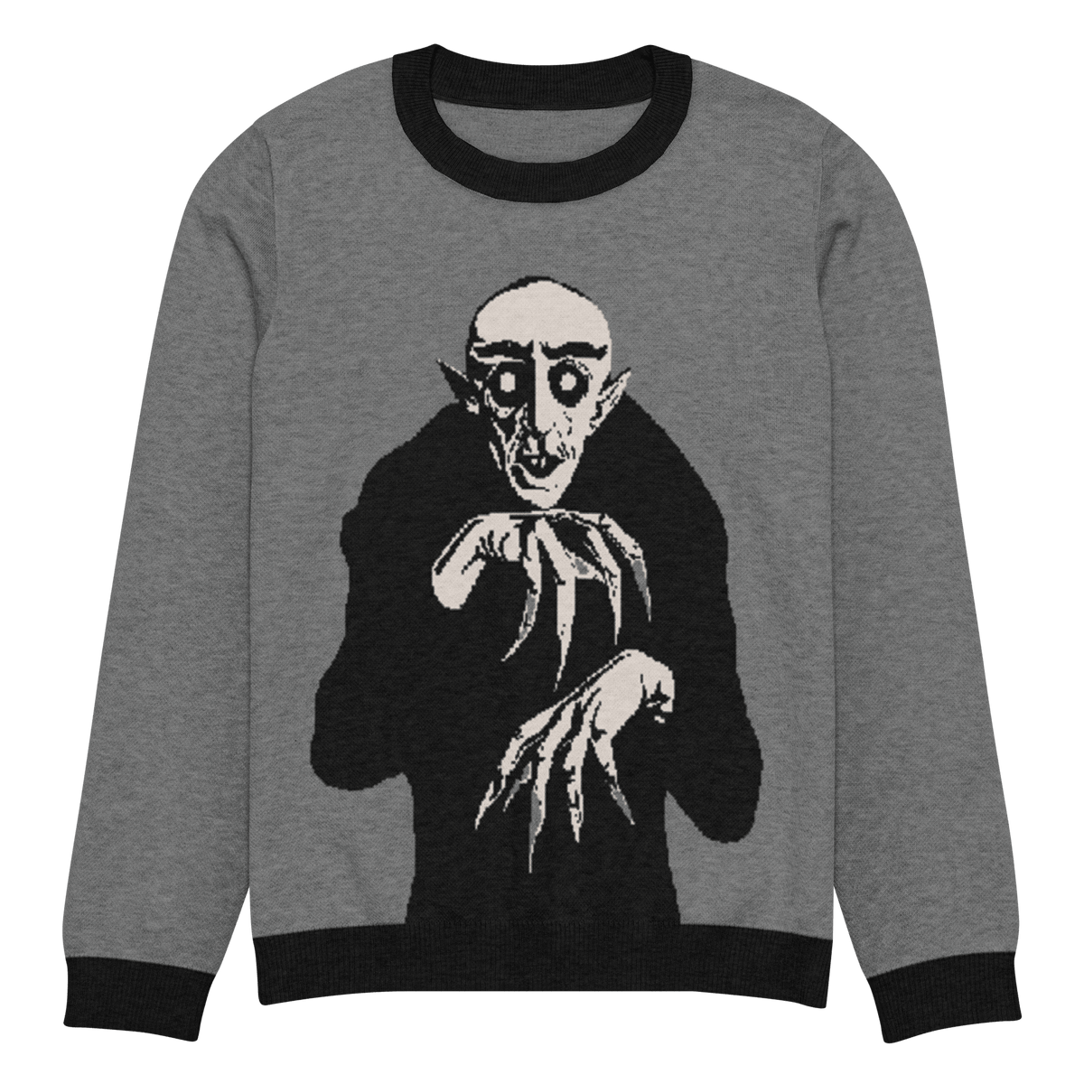 Nosferatu Silver Screen Knit Crewneck Sweater - Goth Cloth Co.8581862_19635