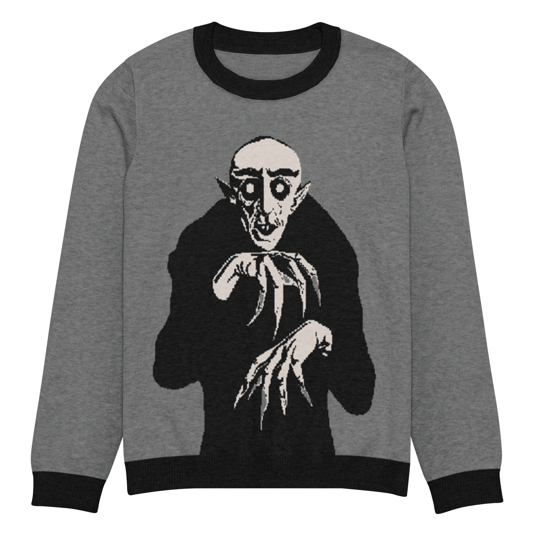 Nosferatu Silver Screen Knit Crewneck Sweater - Goth Cloth Co.8581862_19635