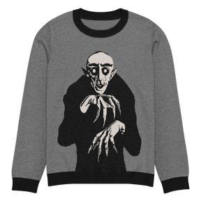 Nosferatu Silver Screen Knit Crewneck Sweater - Goth Cloth Co.8581862_19635