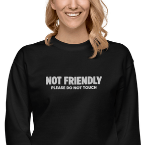 Not Friendly Embroidered Sweatshirt - Goth Cloth Co.Sweatshirt6995611_25544