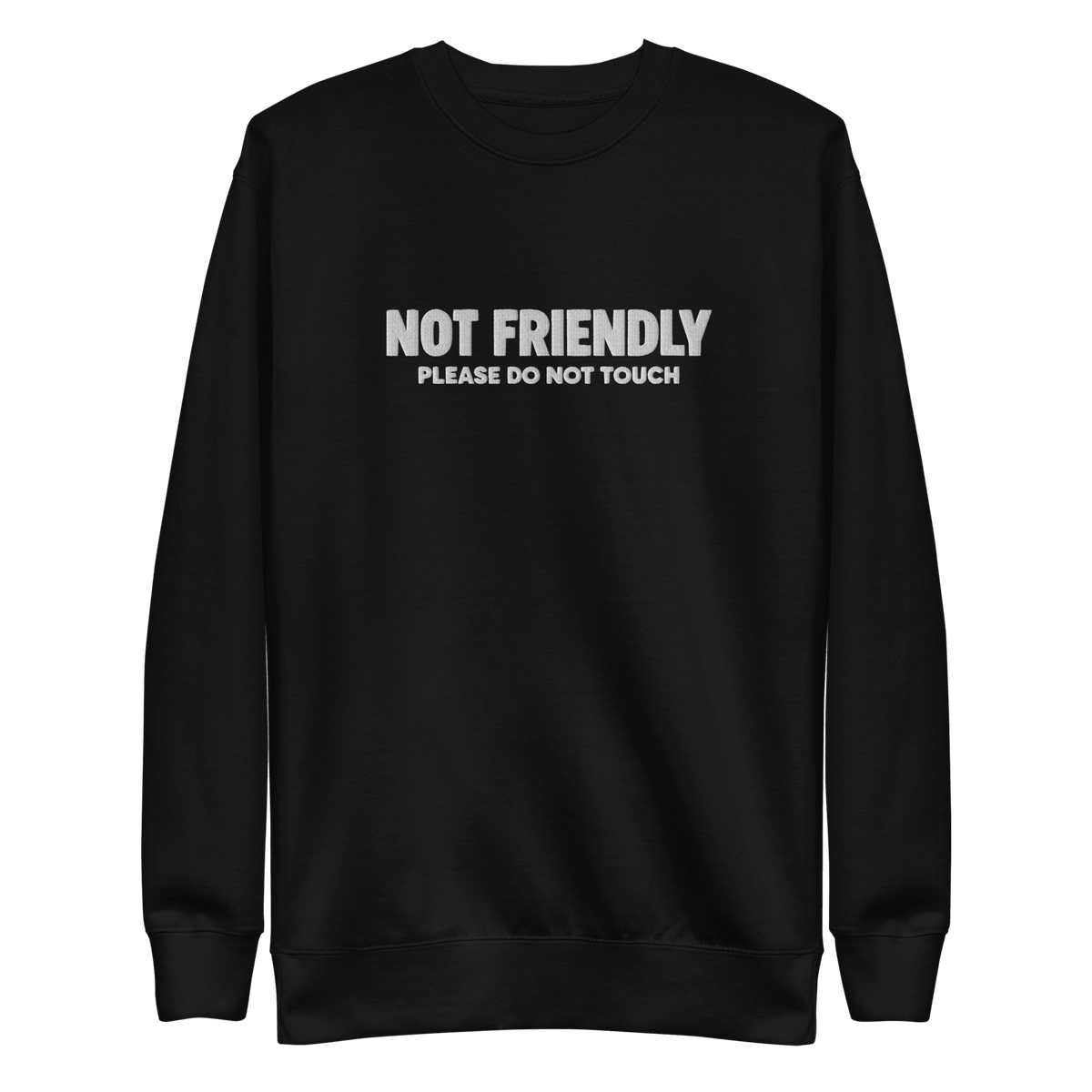 Not Friendly Embroidered Sweatshirt - Goth Cloth Co.Sweatshirt7203141_11254
