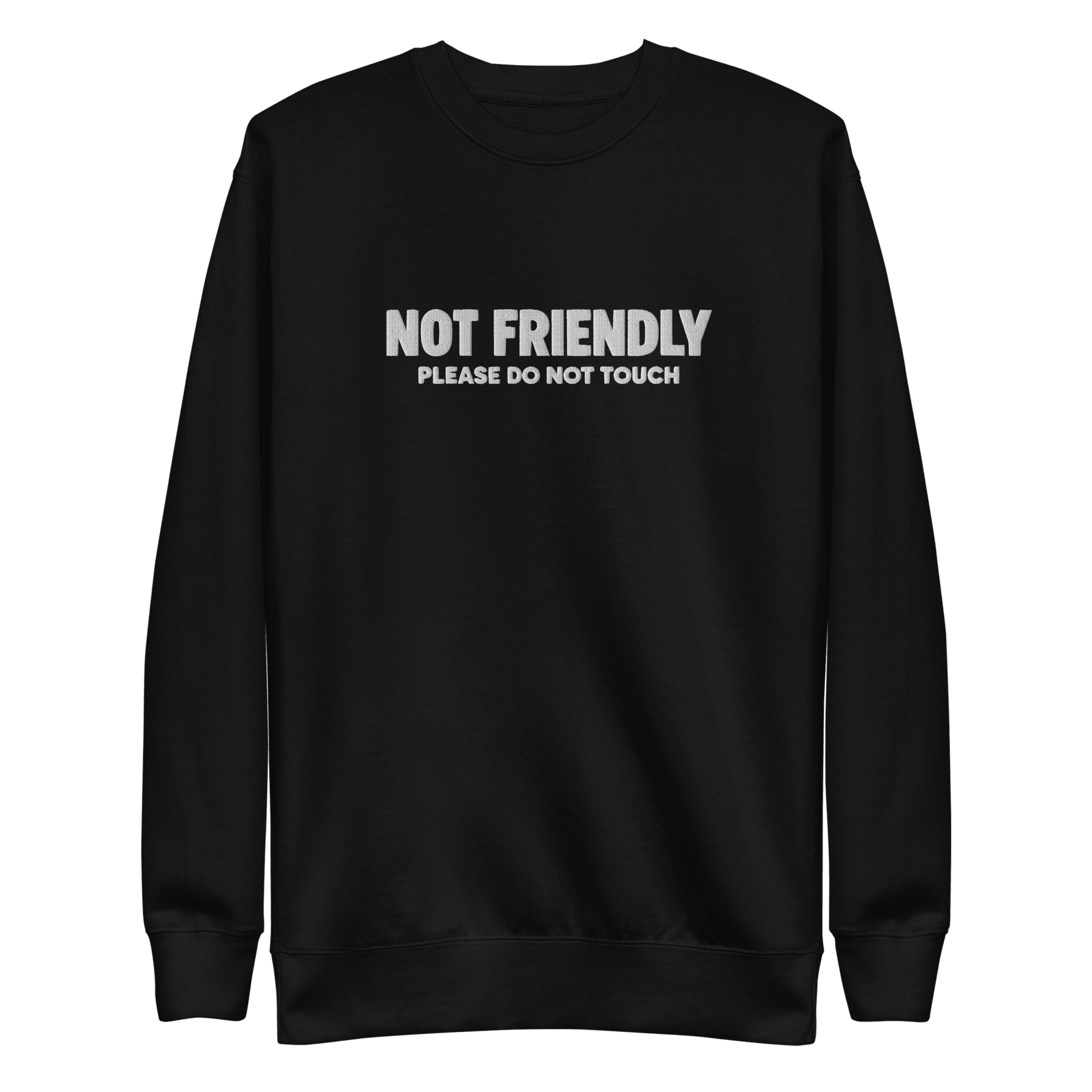 Not Friendly Embroidered Sweatshirt - Goth Cloth Co.Sweatshirt7203141_11254