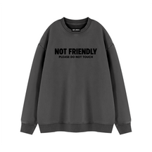 Not Friendly Vintage Wash Fleece Sweatshirt - Goth Cloth Co.260916PODRA0689001