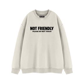 Not Friendly Vintage Wash Fleece Sweatshirt - Goth Cloth Co.260916PODRA0689006