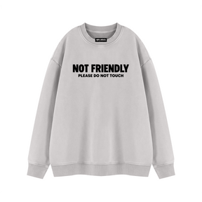 Not Friendly Vintage Wash Fleece Sweatshirt - Goth Cloth Co.260916PODRA0689011