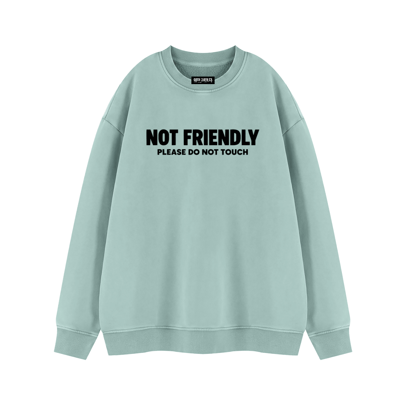 Not Friendly Vintage Wash Fleece Sweatshirt - Goth Cloth Co.260916PODRA0689016