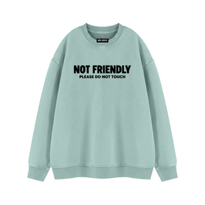 Not Friendly Vintage Wash Fleece Sweatshirt - Goth Cloth Co.260916PODRA0689016
