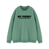 Not Friendly Vintage Wash Fleece Sweatshirt - Goth Cloth Co.260916PODRA0689021