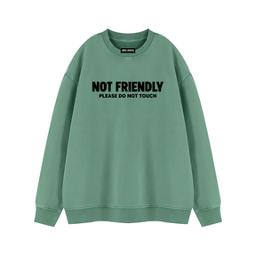 Not Friendly Vintage Wash Fleece Sweatshirt - Goth Cloth Co.260916PODRA0689021