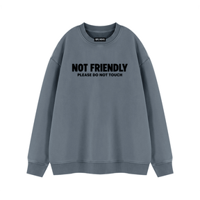 Not Friendly Vintage Wash Fleece Sweatshirt - Goth Cloth Co.260916PODRA0689026
