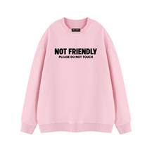 Not Friendly Vintage Wash Fleece Sweatshirt - Goth Cloth Co.260916PODRA0689031