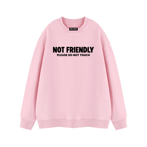 Not Friendly Vintage Wash Fleece Sweatshirt - Goth Cloth Co.260916PODRA0689031