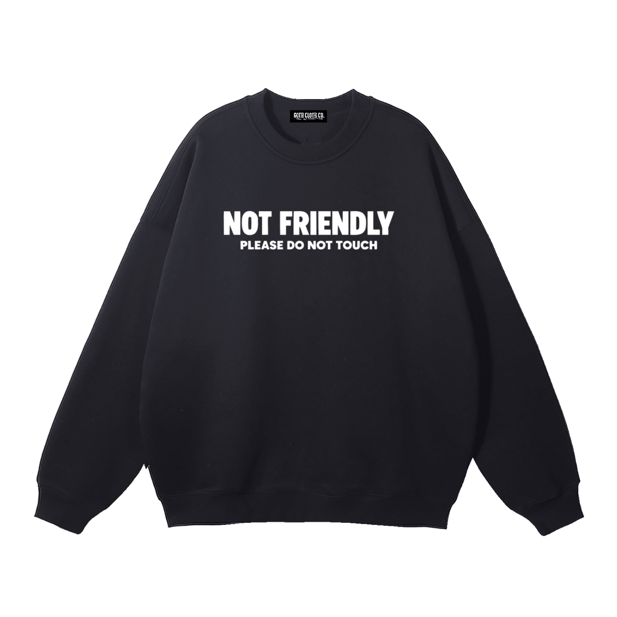 Not Friendly Vintage Wash Fleece Sweatshirt - Goth Cloth Co.260916PODRA0701001
