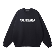 Not Friendly Vintage Wash Fleece Sweatshirt - Goth Cloth Co.260916PODRA0701001