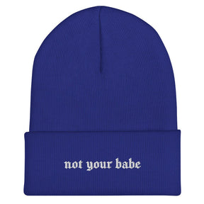 Not Your Babe Gothic Font Knit Beanie - Goth Cloth Co.5126903_17496