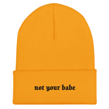 Not Your Babe Gothic Font Knit Beanie - Goth Cloth Co.7273058_12882