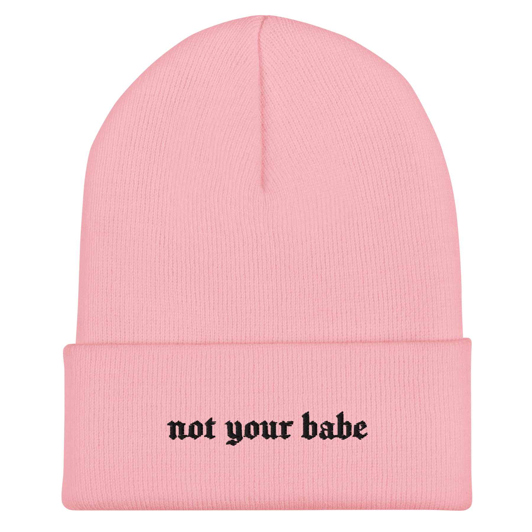 Not Your Babe Gothic Font Knit Beanie - Goth Cloth Co.7273058_17494