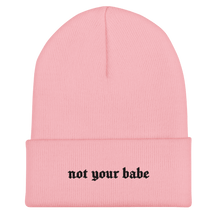 Not Your Babe Gothic Font Knit Beanie - Goth Cloth Co.7273058_17494