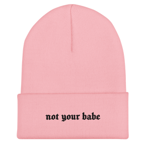 Not Your Babe Gothic Font Knit Beanie - Goth Cloth Co.7273058_17494