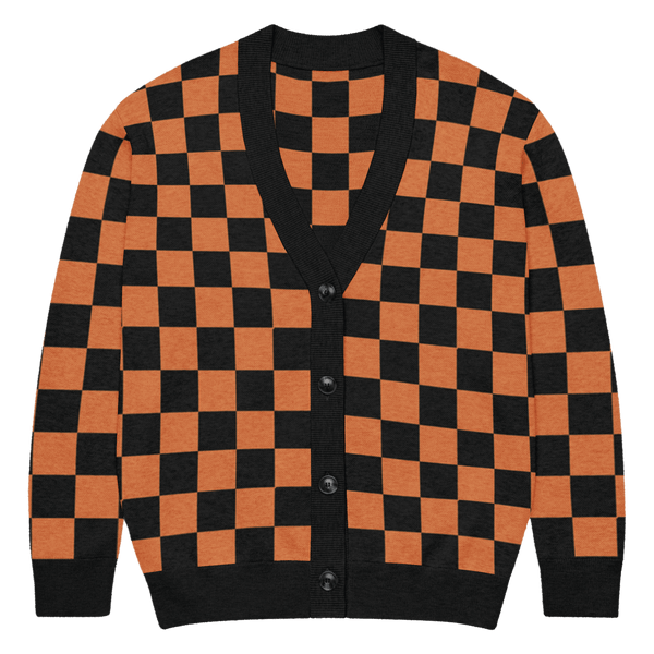October Tiles Checkerboard Knit Cardigan - Goth Cloth Co.5331120_21030