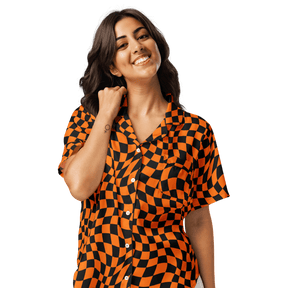 October Tiles Checkered Silky Pajama Top - Goth Cloth Co.1664407_20964