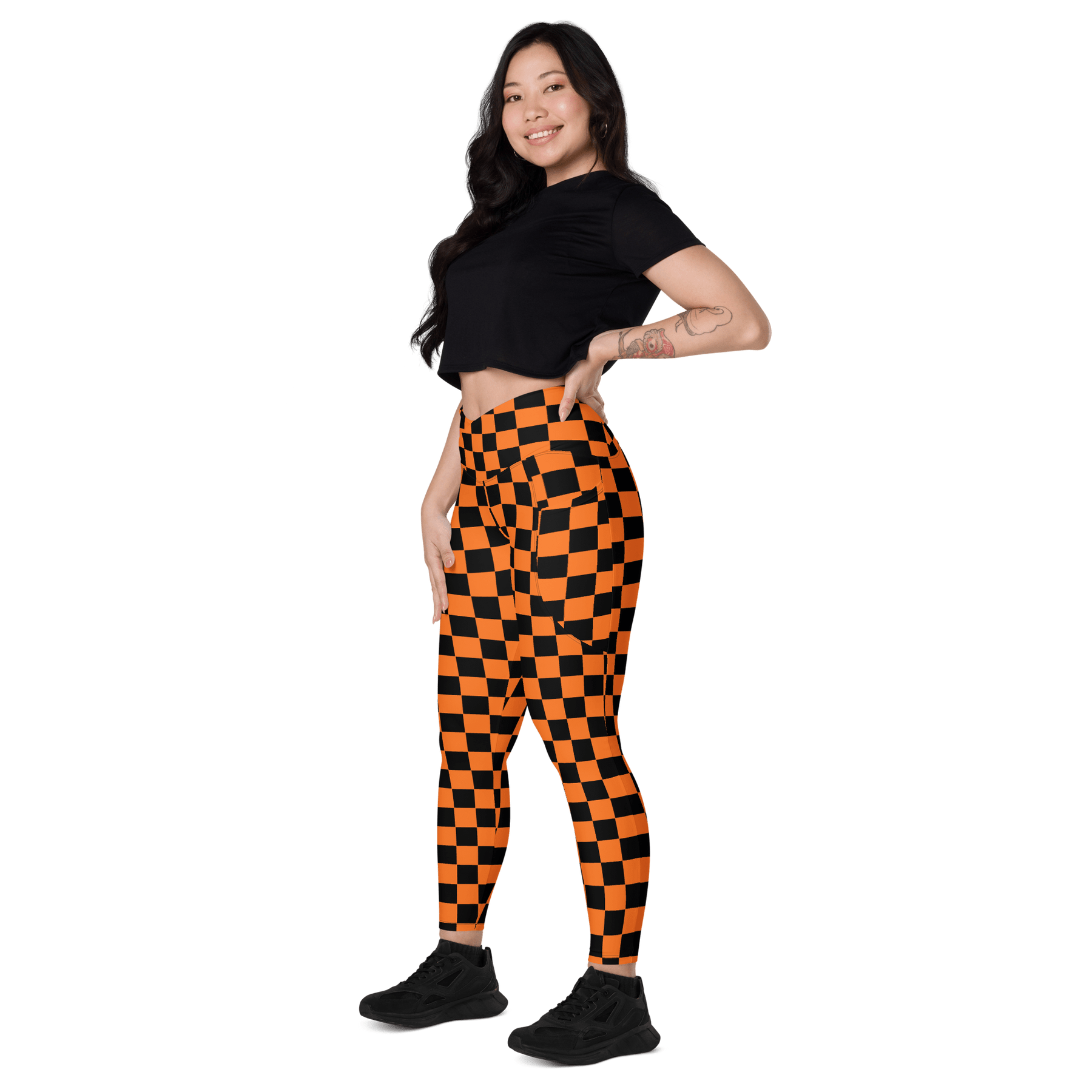 October Tiles Crossover Leggings with Pockets - Goth Cloth Co.5328602_14137
