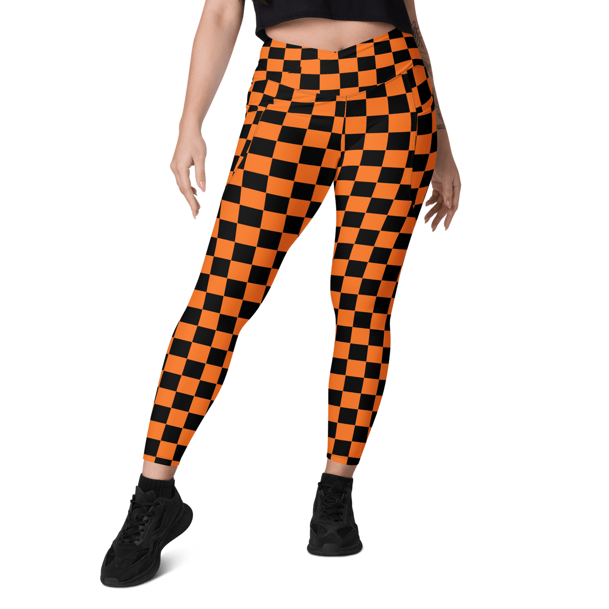 October Tiles Crossover Leggings with Pockets - Goth Cloth Co.5328602_14137