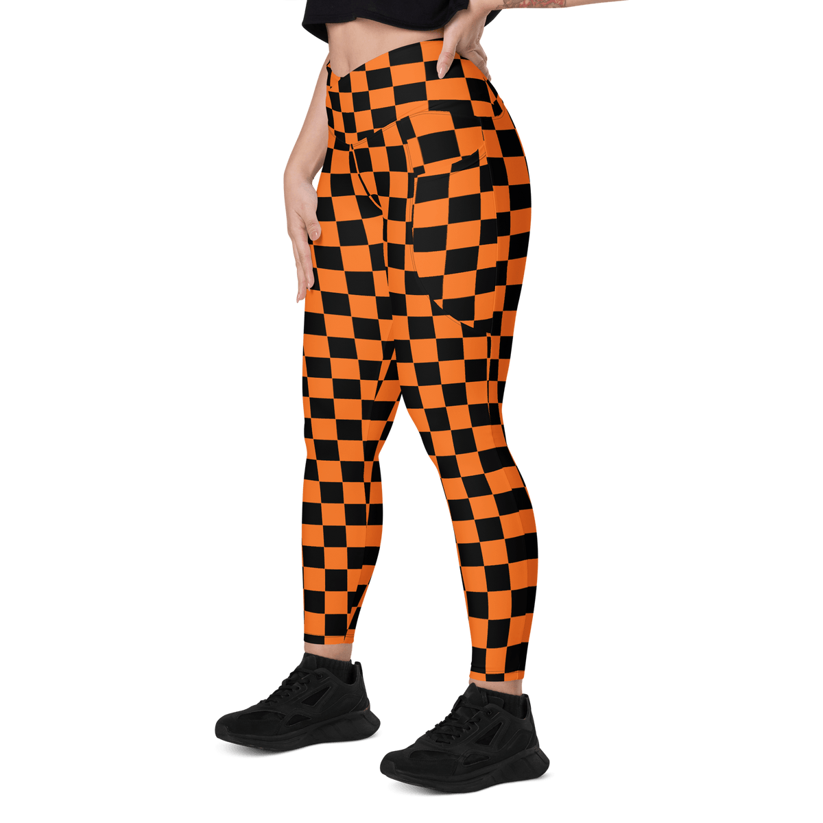 October Tiles Crossover Leggings with Pockets - Goth Cloth Co.5328602_14137