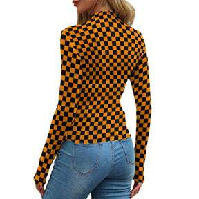 October Tiles Women's Long Sleeve Mesh Top - Goth Cloth Co.ADS-3WTXWC16-PFCWX-FFFFFF-XS