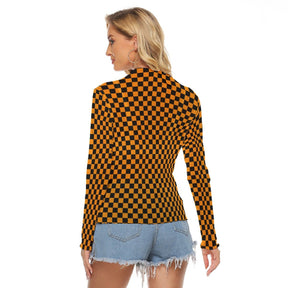October Tiles Women's Long Sleeve Mesh Top - Goth Cloth Co.ADS-3WTXWC16-PFCWX-FFFFFF-XS
