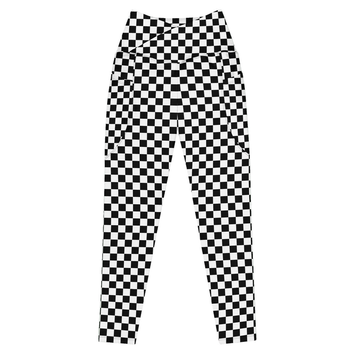 OG Checkerboard Crossover Leggings with Pockets - Goth Cloth Co.8771517_14137