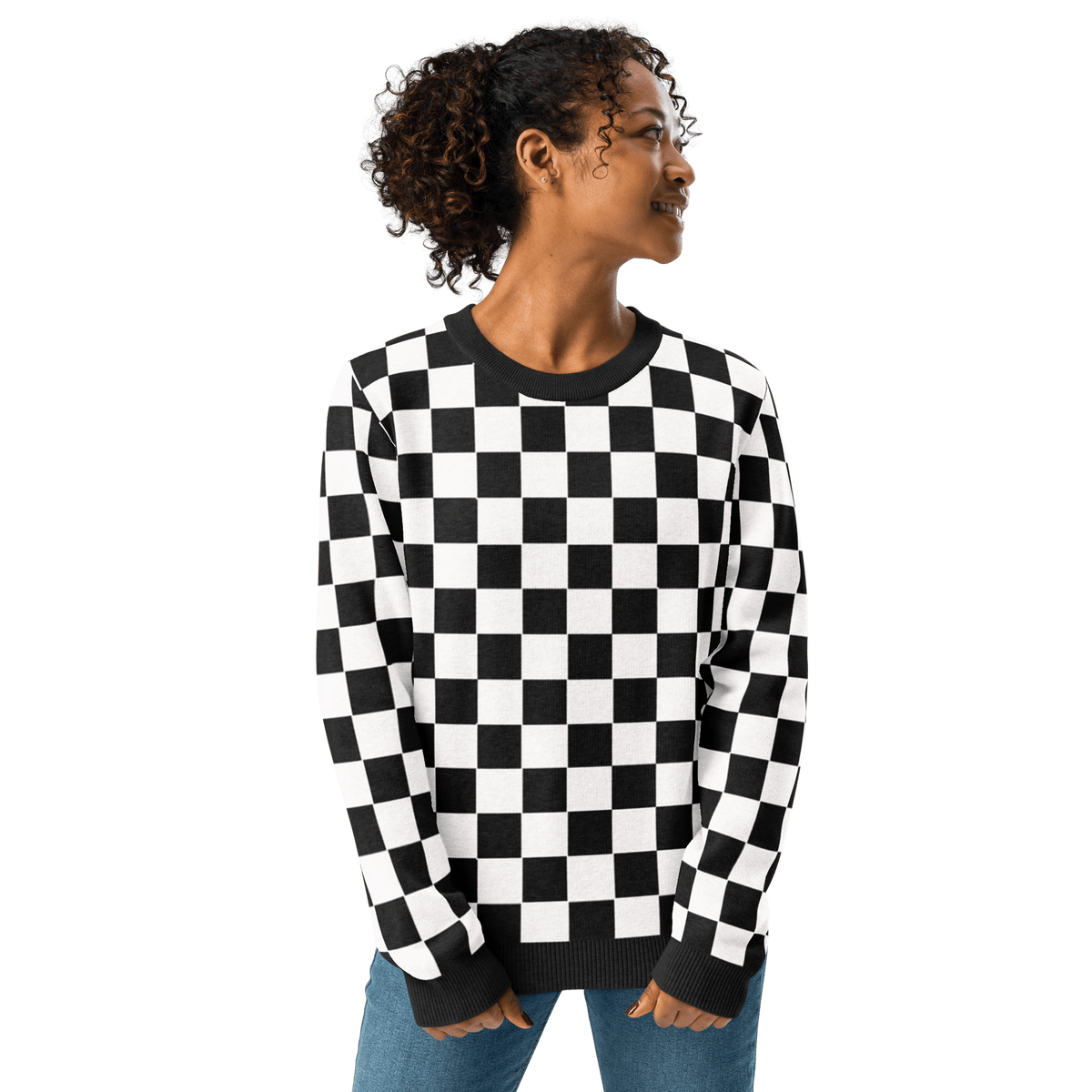 OG Checkered Knit Crewneck Sweater - Goth Cloth Co.2068701_19635
