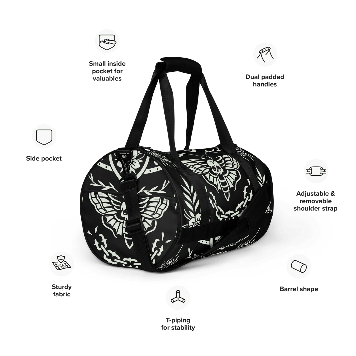 Old School Ink Duffle Bag - Goth Cloth Co.5991333_15155
