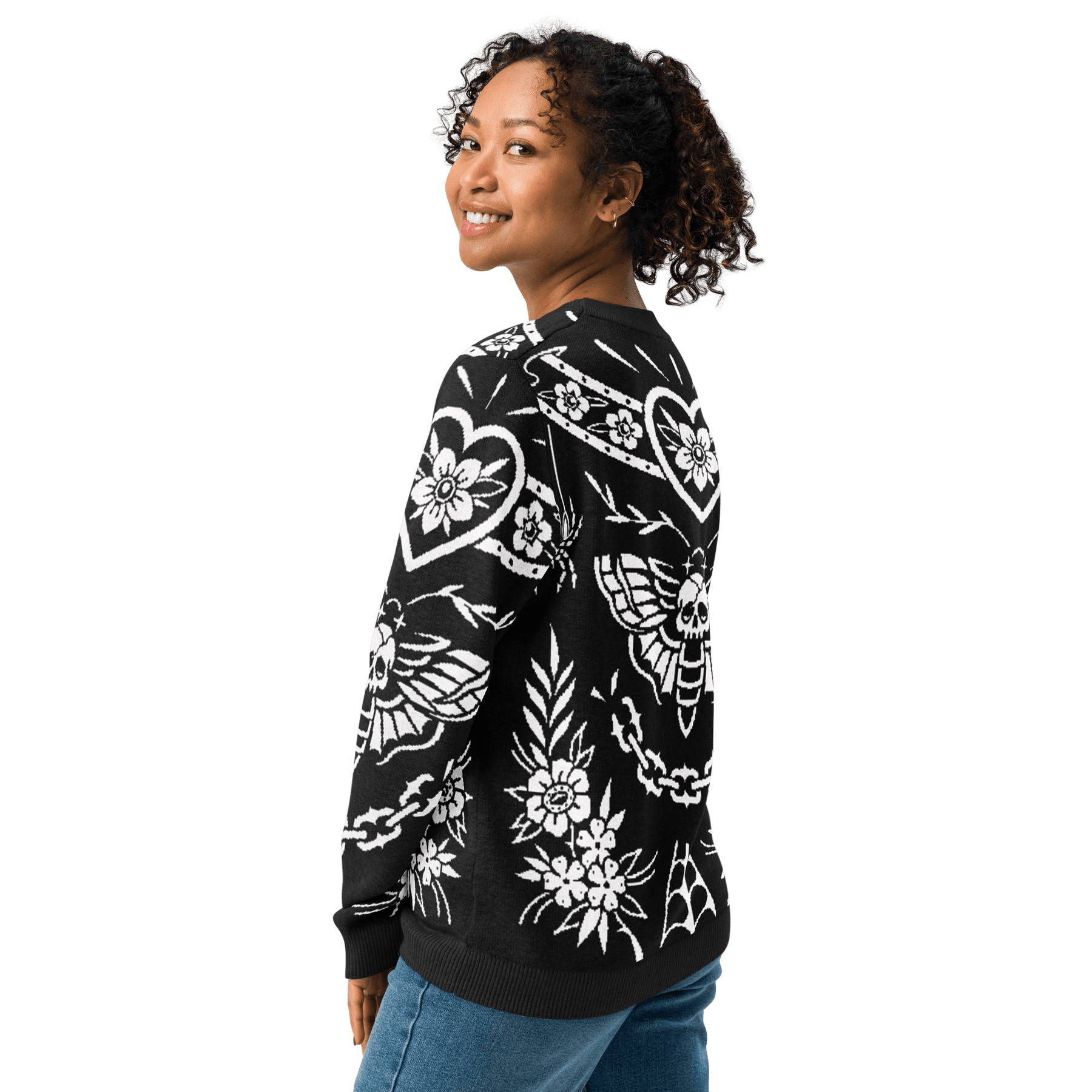 Old School Ink Knit Crewneck Sweater - Goth Cloth Co.3816513_19637