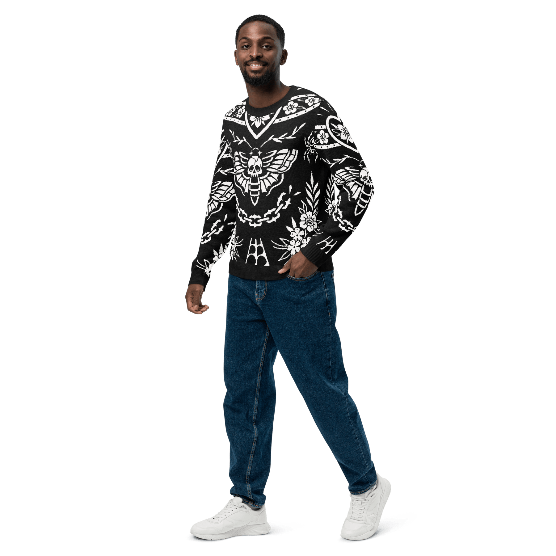 Old School Ink Knit Crewneck Sweater - Goth Cloth Co.3816513_19637