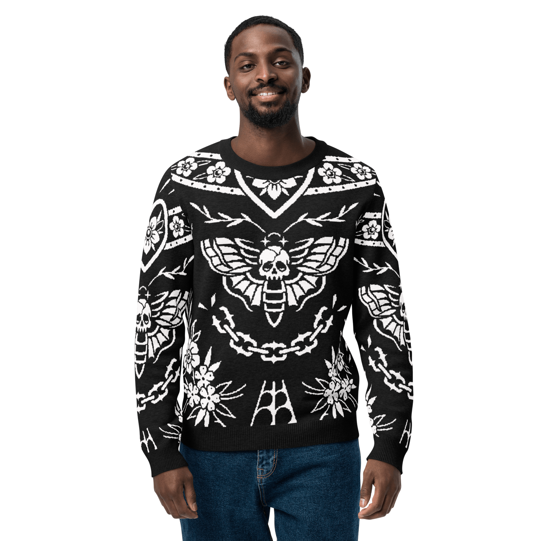 Old School Ink Knit Crewneck Sweater - Goth Cloth Co.3816513_19637