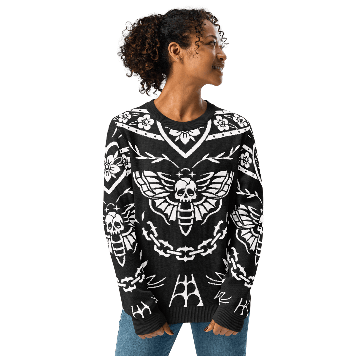 Old School Ink Knit Crewneck Sweater - Goth Cloth Co.3816513_19637
